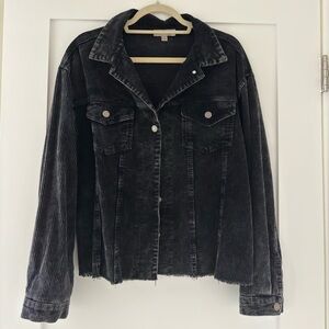 Washed out back corduroy jacket